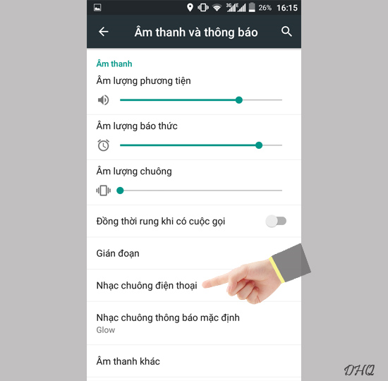 Chọn nhạc chuông điện thoại